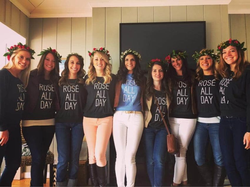 Girls on a wine tour in Traverse City.